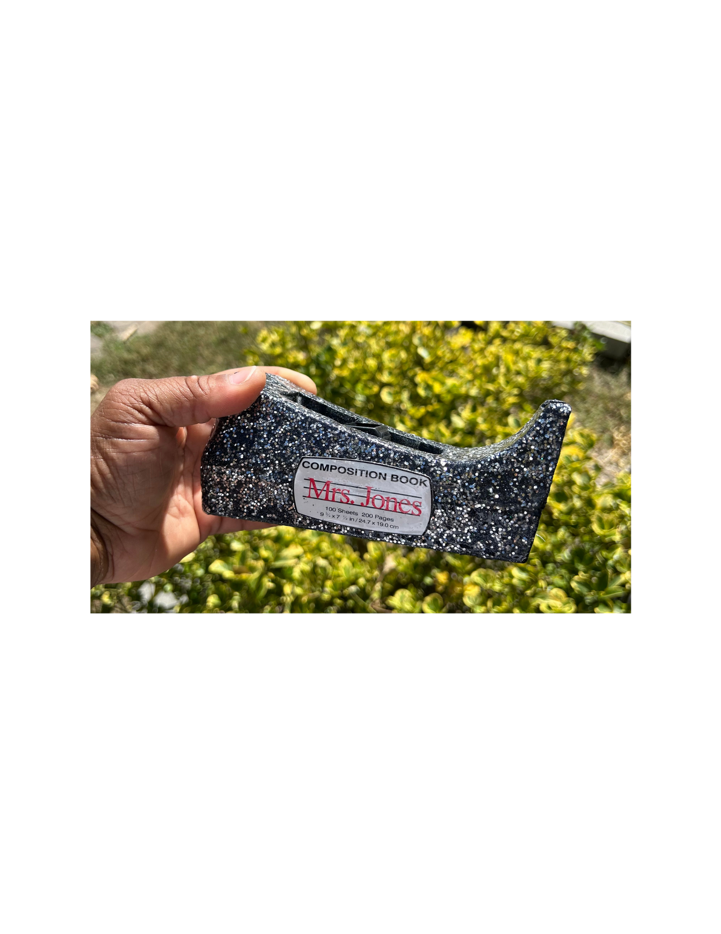 Glitter composition tape dispenser