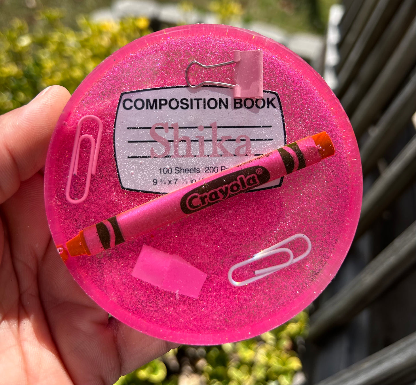 Composition Supply Glitter Coaster