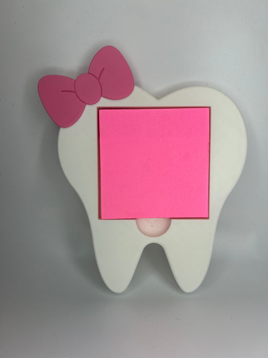 Dental tooth sticky note holder